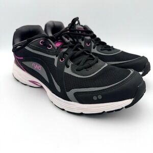 Ryka SKY WALK Walking Shoes Sneakers Black Pink Memory Foam Women's Size 8.5M